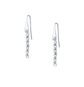Cylinders Earrings in Silver, Long